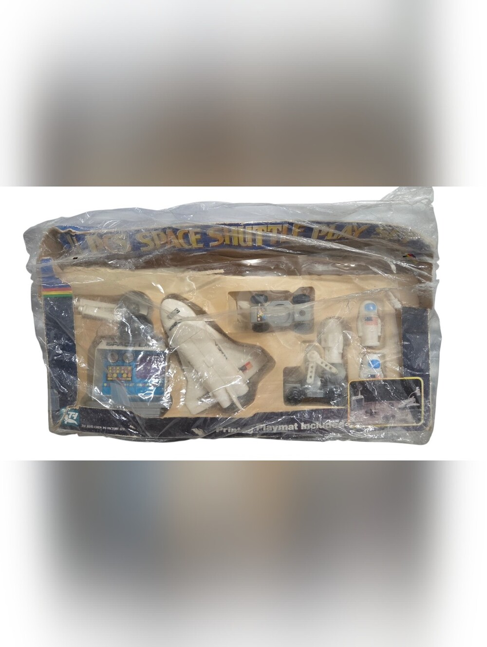 Vintage 1984 Jimson 11pc Toy Space Shuttle Playset Damaged Box No Map